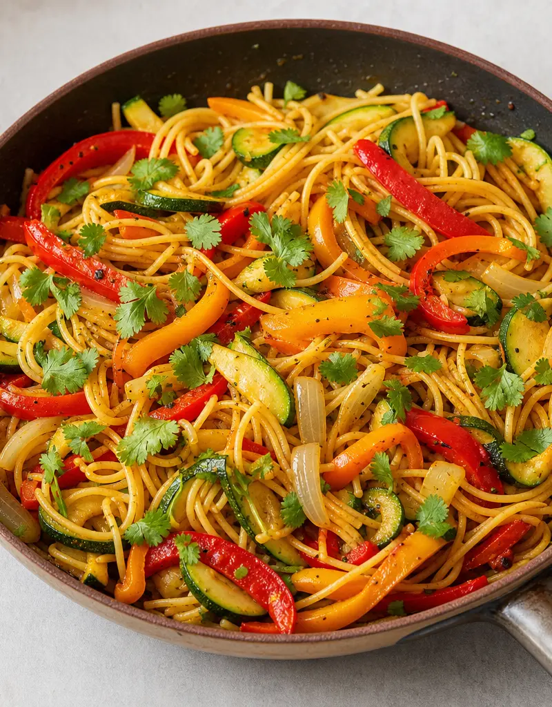 Fiesta Spaghetti Skillet prepared dish