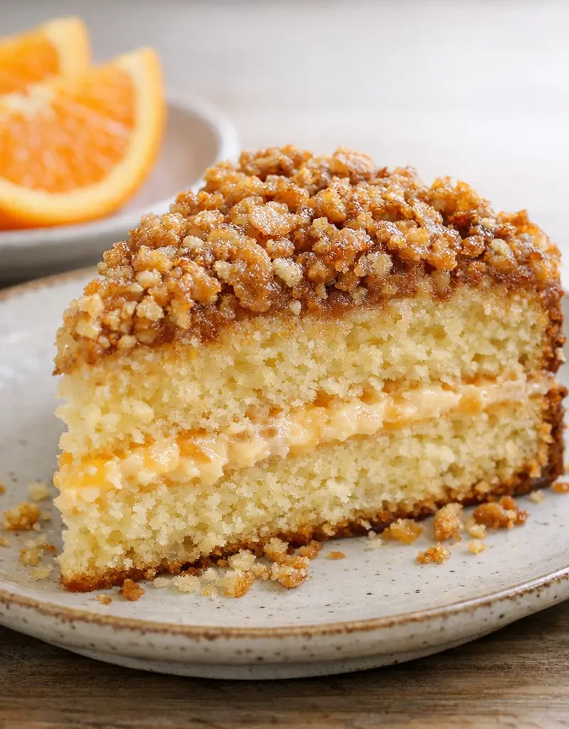 Orange Crunch Cake prepared dish