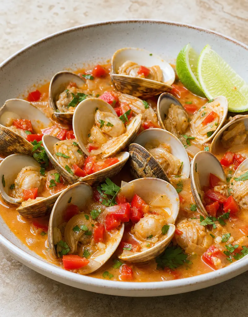Caribbean Coconut Steamed Clams