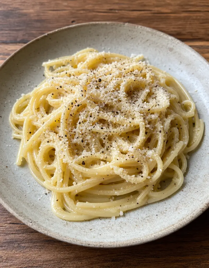 Cacio E Pepe prepared dish