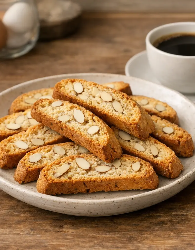 Almond Biscotti prepared dish