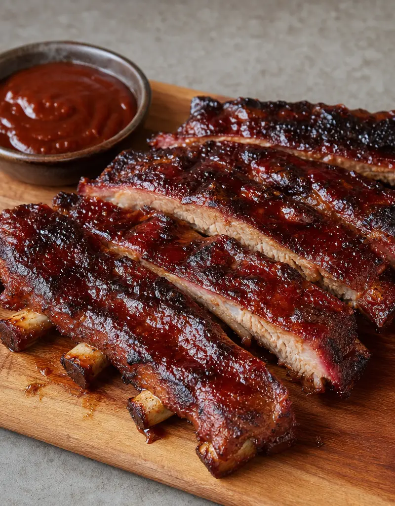 Grilled Baby Back Ribs with Smoky Barbecue Glaze