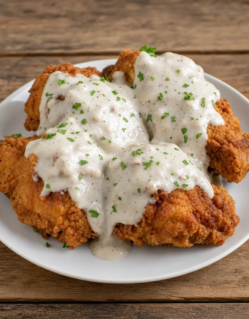 Spicy Fried Chicken with Buttermilk Gravy