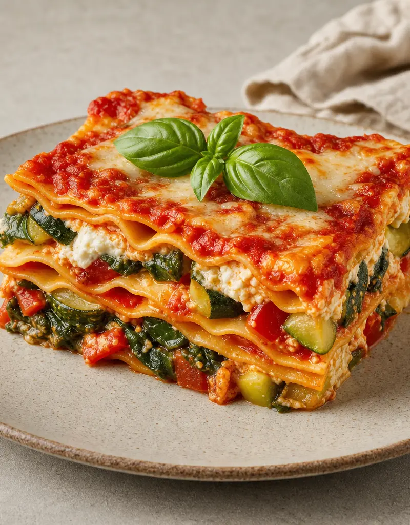 Quick Vegetable Lasagna prepared dish