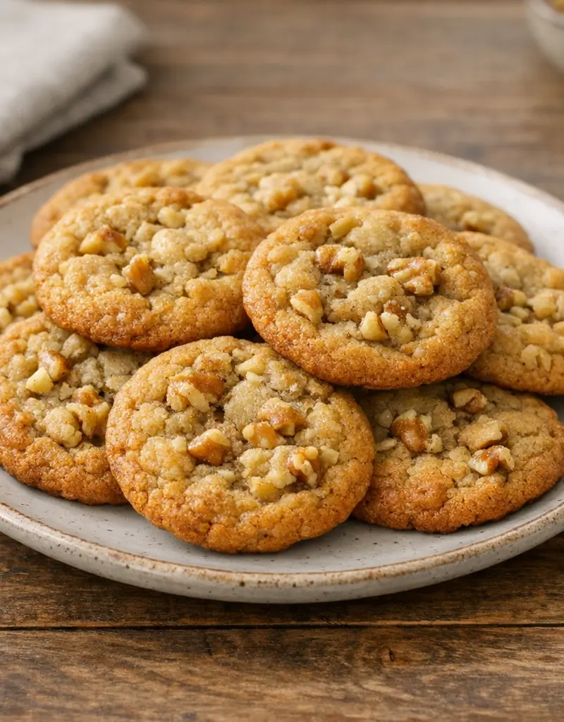Walnut Chew Cookies prepared dish