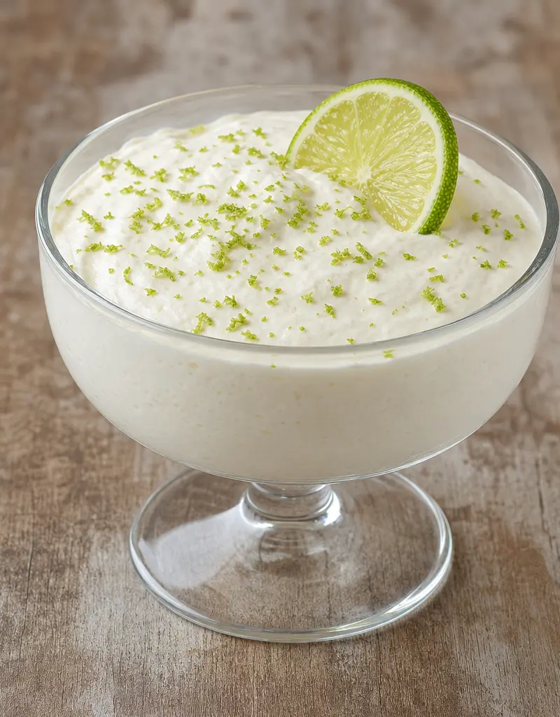 Creamy Lime Mousse prepared dish