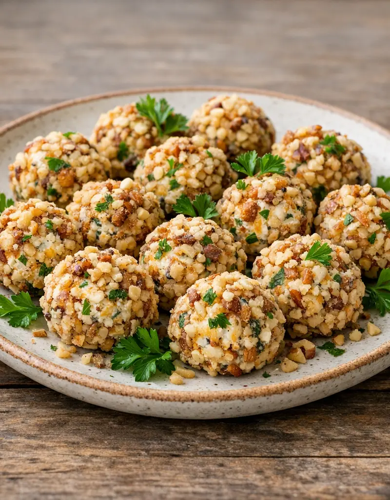 Cheese Truffles With Herbs prepared dish