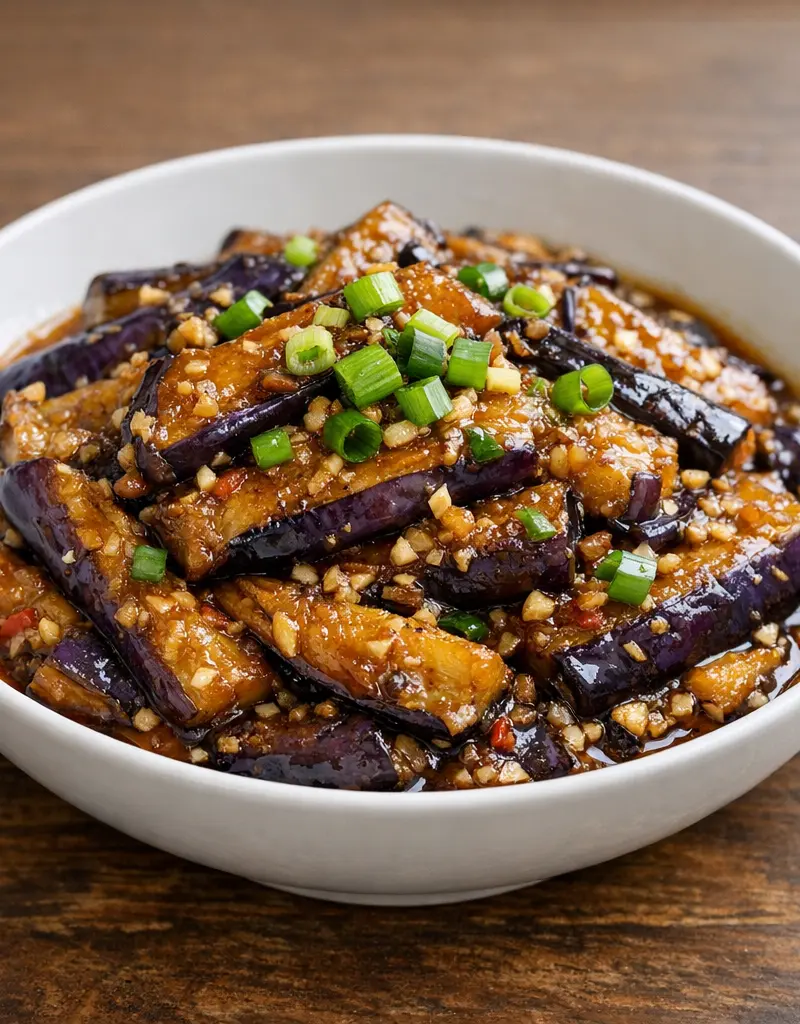Stir-fried Eggplant In Garlic Sauce prepared dish