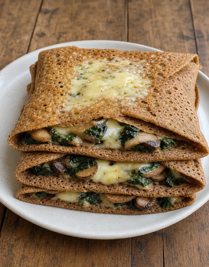 Savory Buckwheat Galettes prepared dish