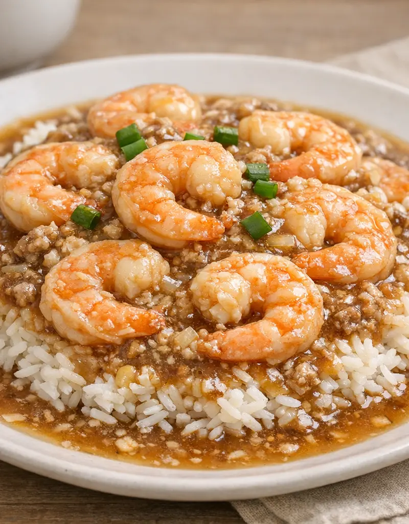 Shrimp In Lobster Sauce prepared dish