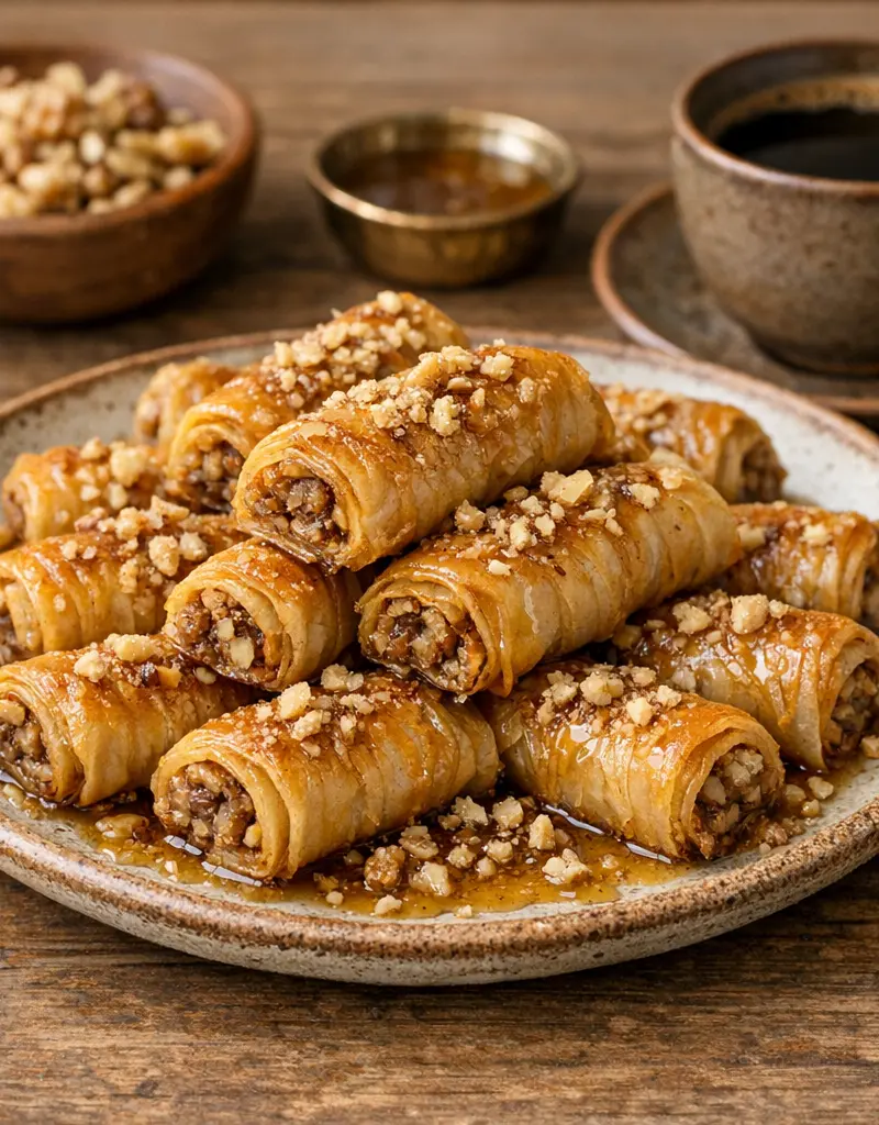 Rolled Baklava Cookies prepared dish