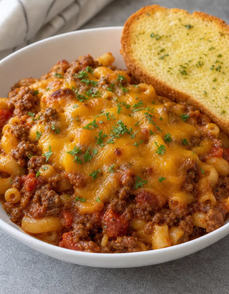 Baked Beef Goulash prepared dish