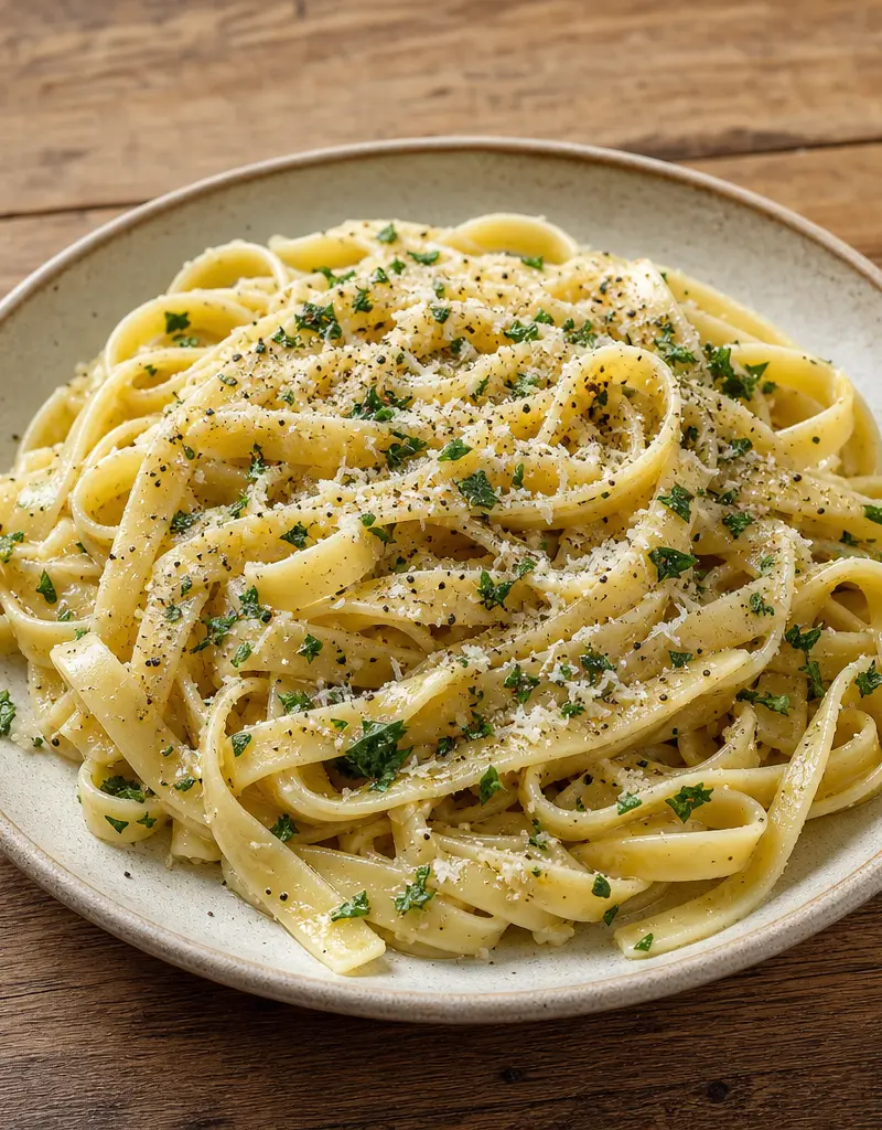 Black Pepper Fettuccine prepared dish