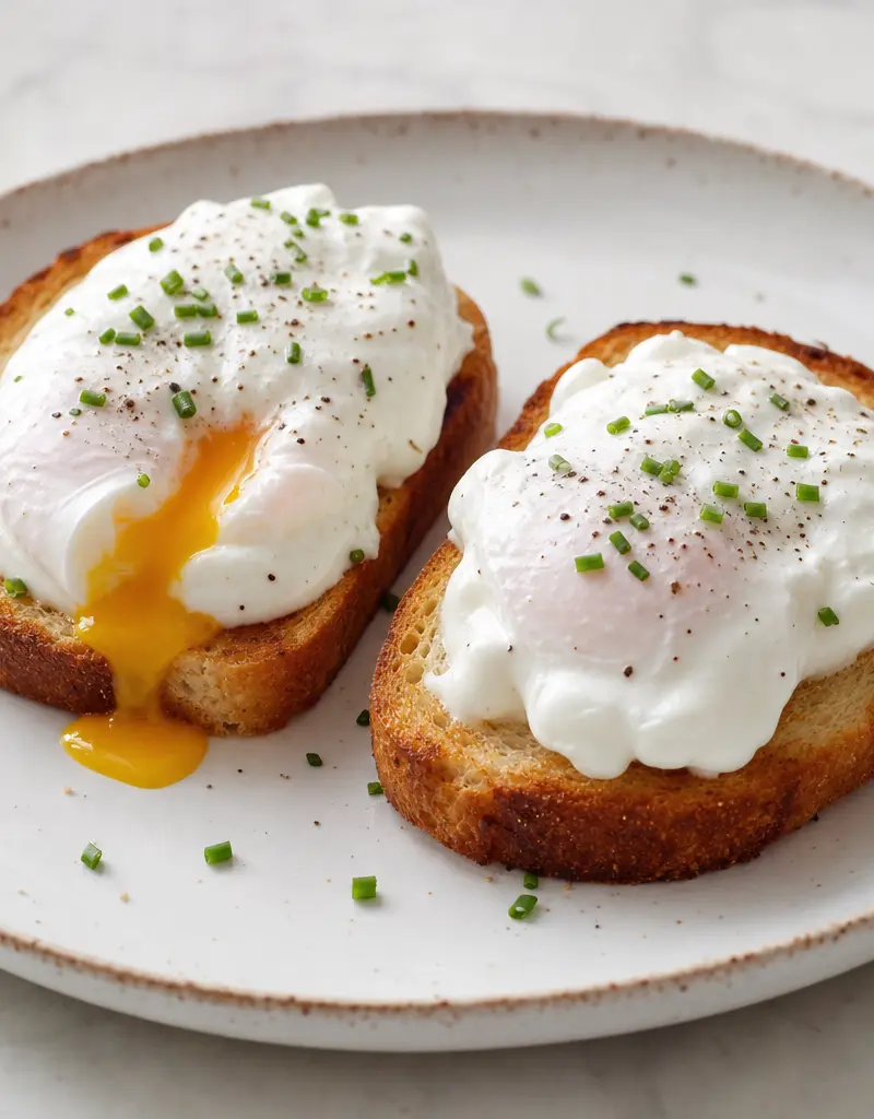 Sour Cream Poached Eggs prepared dish