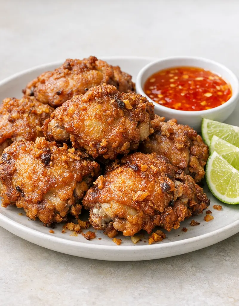 Crispy Thai Fried Chicken prepared dish