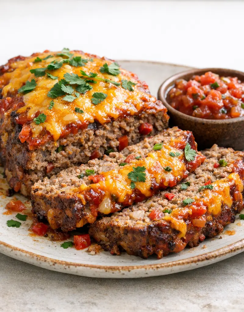 Tex-mex Beef Meatloaf prepared dish
