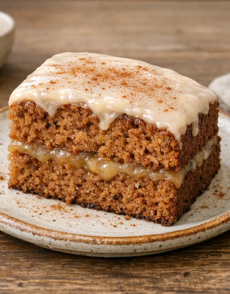 Spiced Applesauce Cake prepared dish