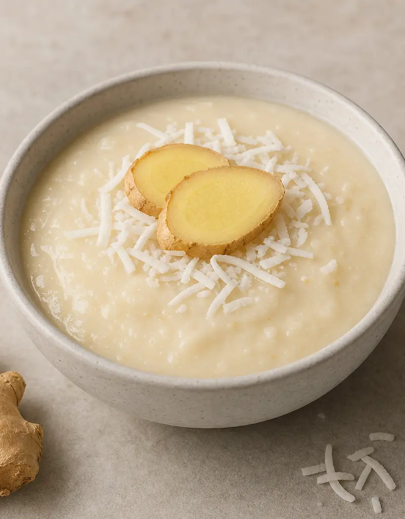 Ginger Coconut Pudding prepared dish