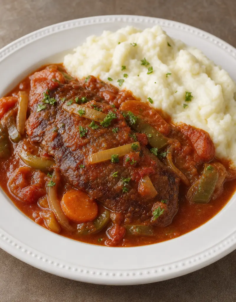 Classic Swiss Steak prepared dish