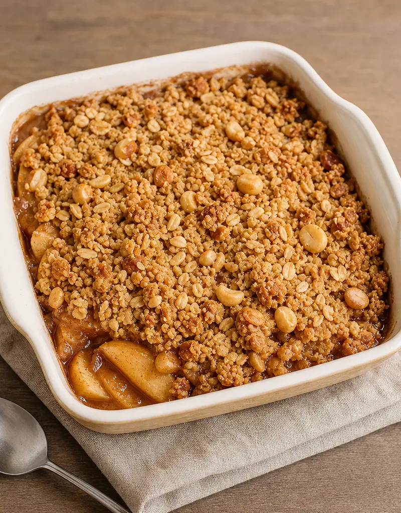 Apple Crisp with Macadamia Oat Topping