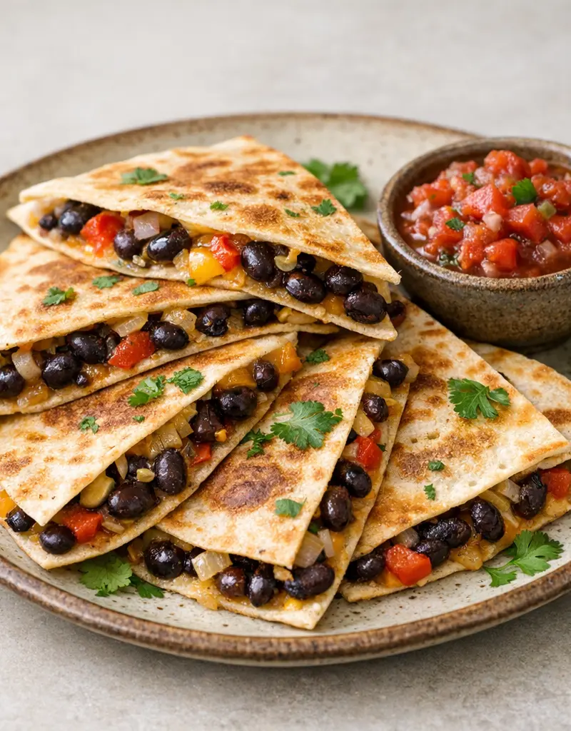 Black Bean Quesadilla prepared dish