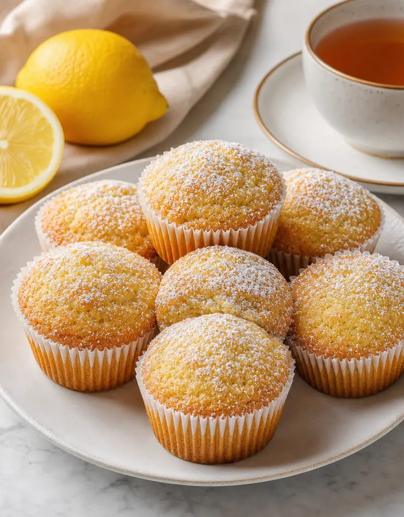 Lemon Zest Muffins prepared dish