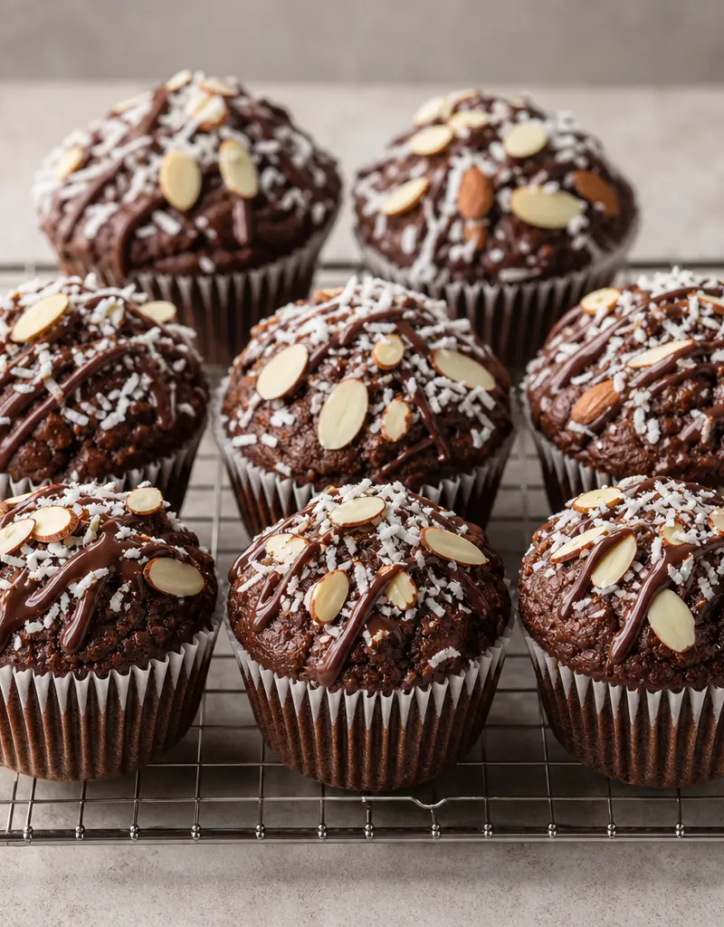 Chocolate Coconut Almond Muffins