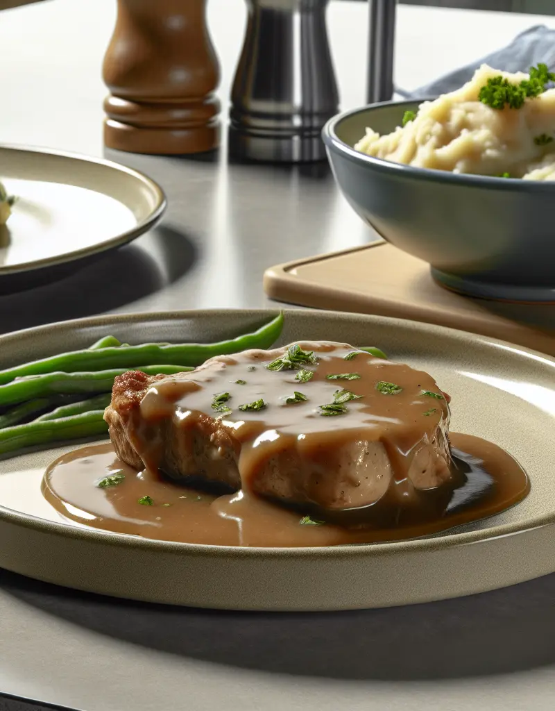 Rick's Pork Chops In Gravy prepared dish