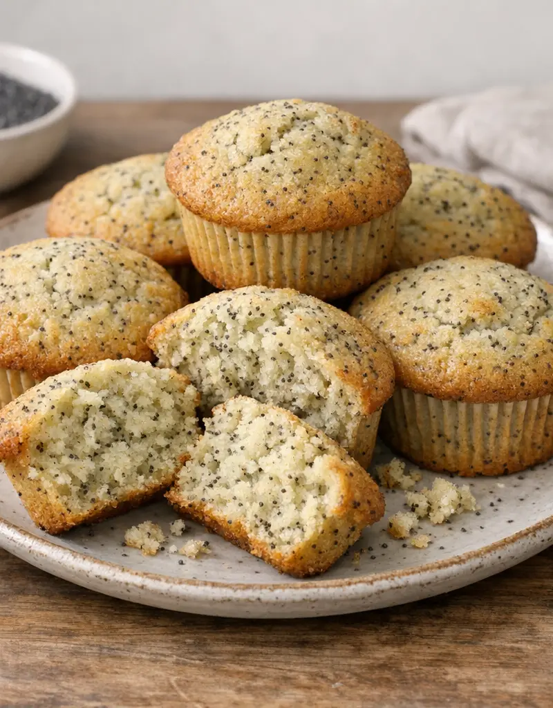 Poppy Seed Muffins prepared dish