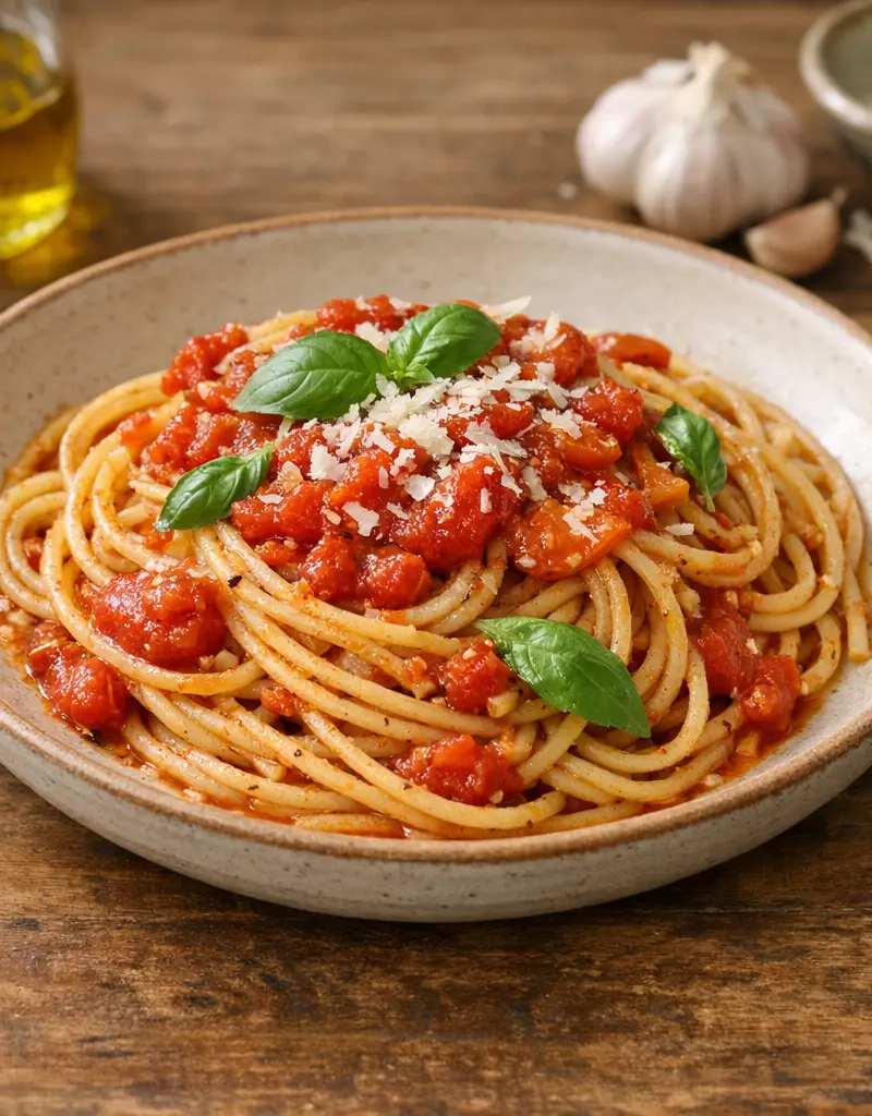Pasta With San Giuvanniello Sauce prepared dish