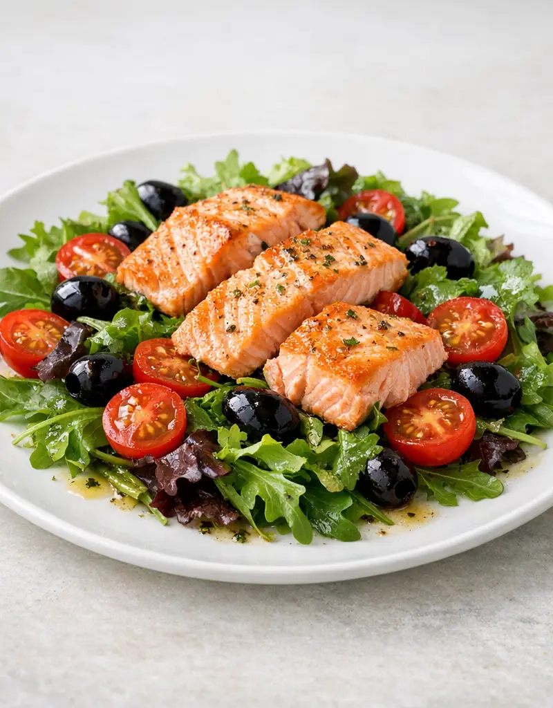 Provençal Warm Salmon Salad prepared dish