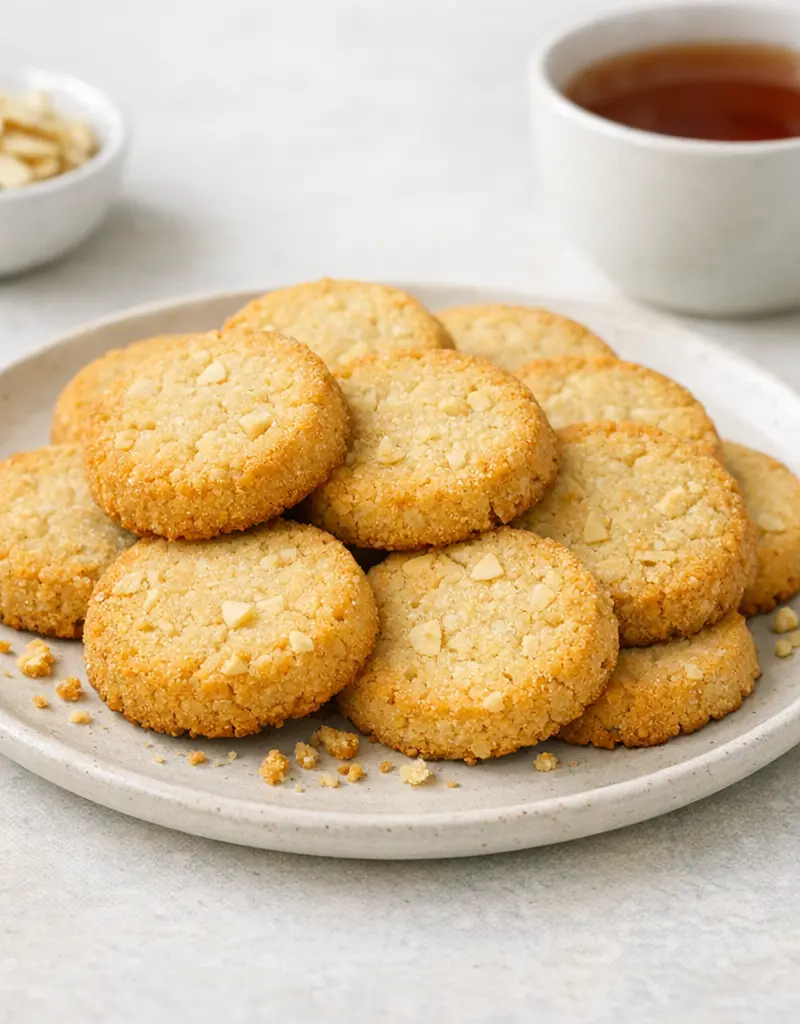 Sugar-free Almond Shortbread Cookies prepared dish