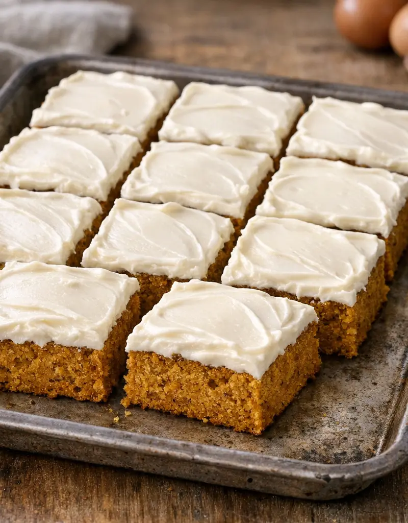 Pumpkin Bars With Cream Cheese Frosting prepared dish