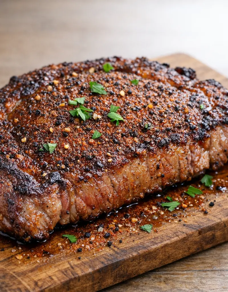 Spicy Steak Rub prepared dish