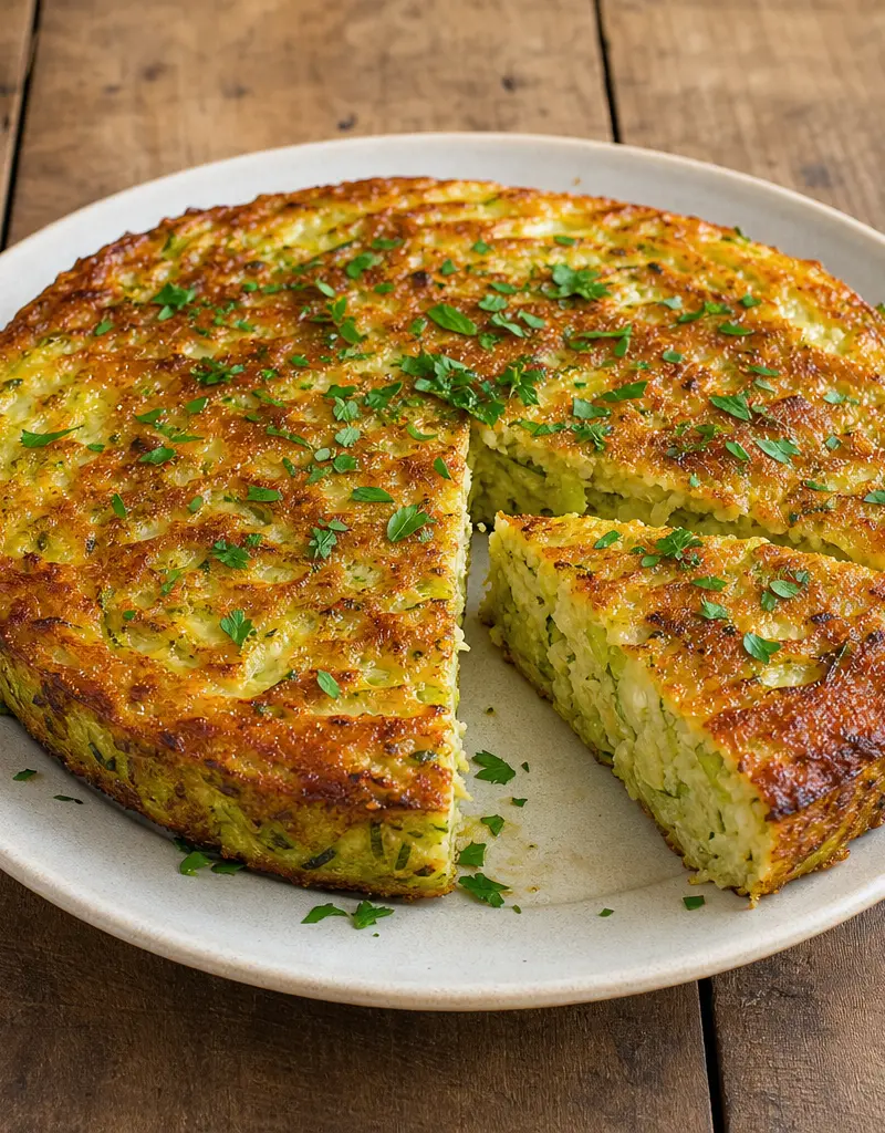 Savory Cucuzza Squash Cake prepared dish