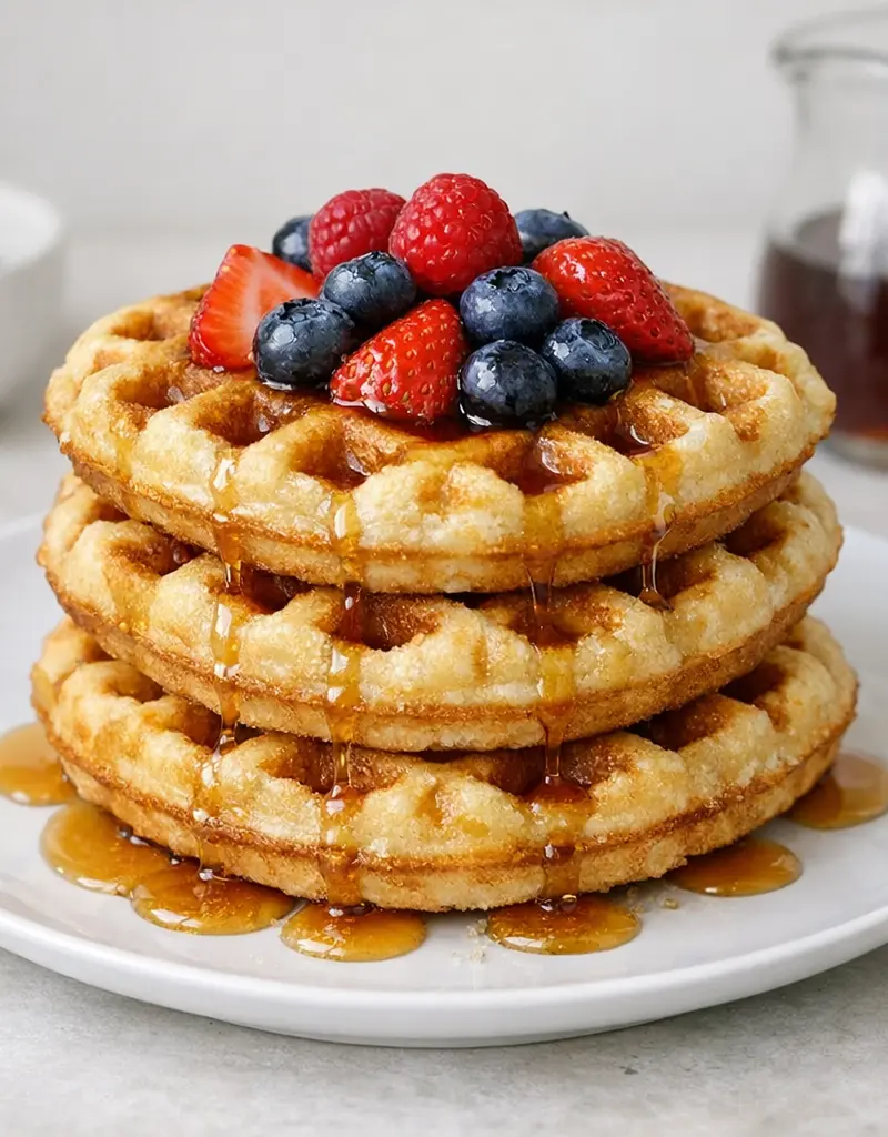 Classic Sugar Waffles prepared dish