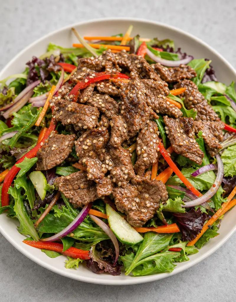 Asian Beef Salad prepared dish