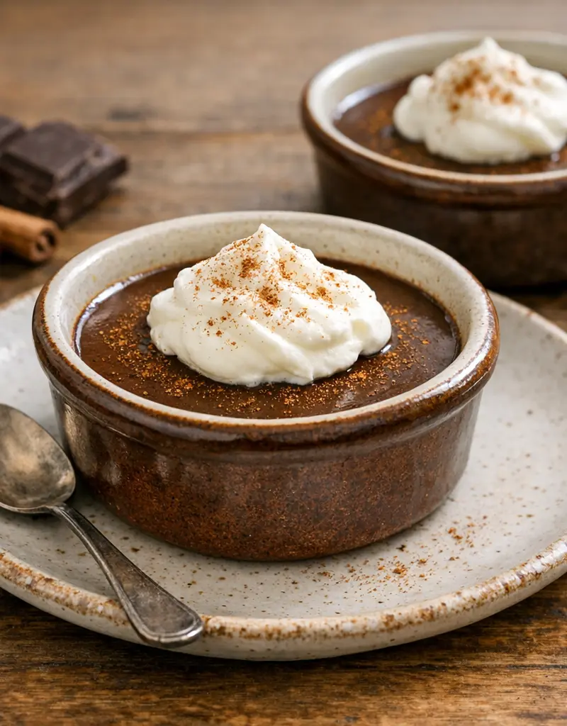 Mexican Chocolate Pots De Crème prepared dish
