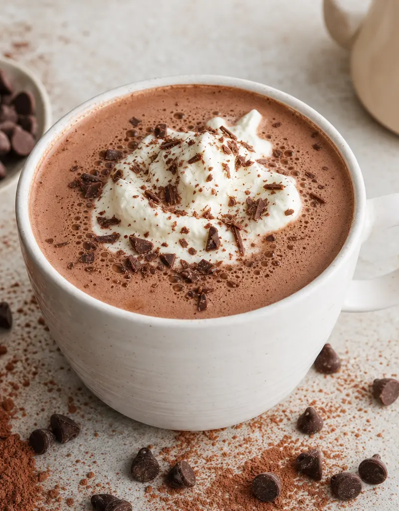Creamy Slow Cooker Hot Chocolate prepared dish