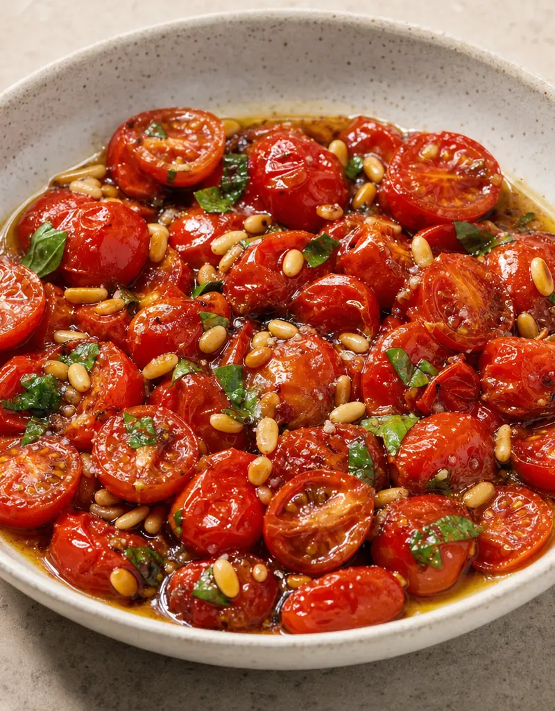 Sautéed Cherry Tomatoes with Pine Nuts