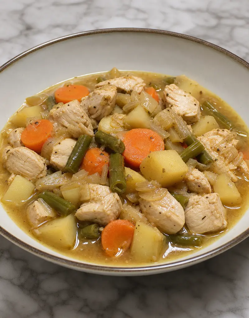 Crock Pot Chicken and Vegetable Casserole prepared dish