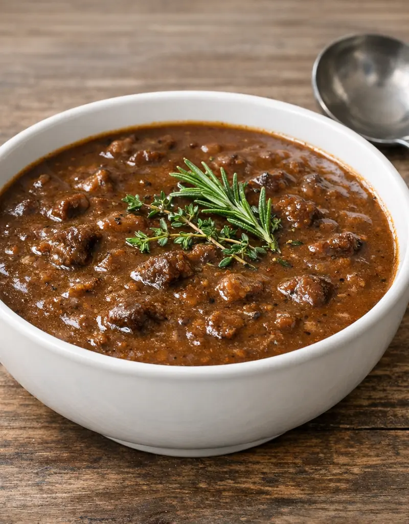 Rich Lamb Gravy prepared dish
