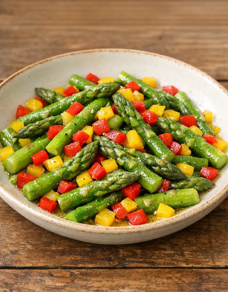 Asparagus Salad With Sweet Pepper Confetti prepared dish