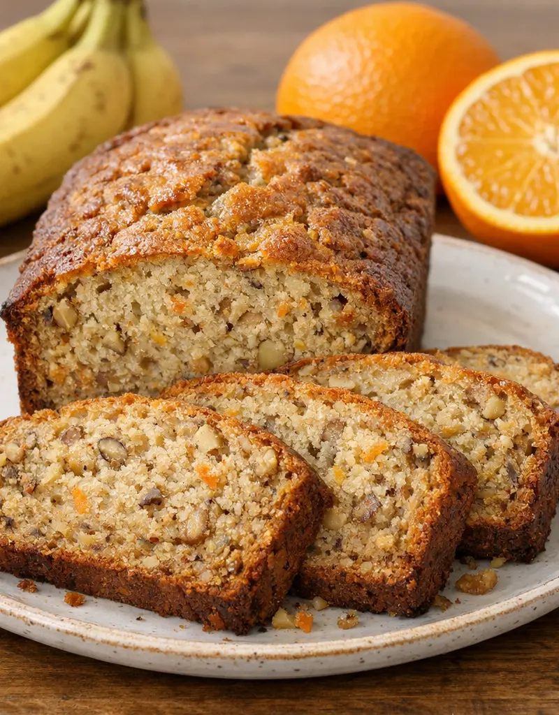 Banana Orange Nut Bread prepared dish