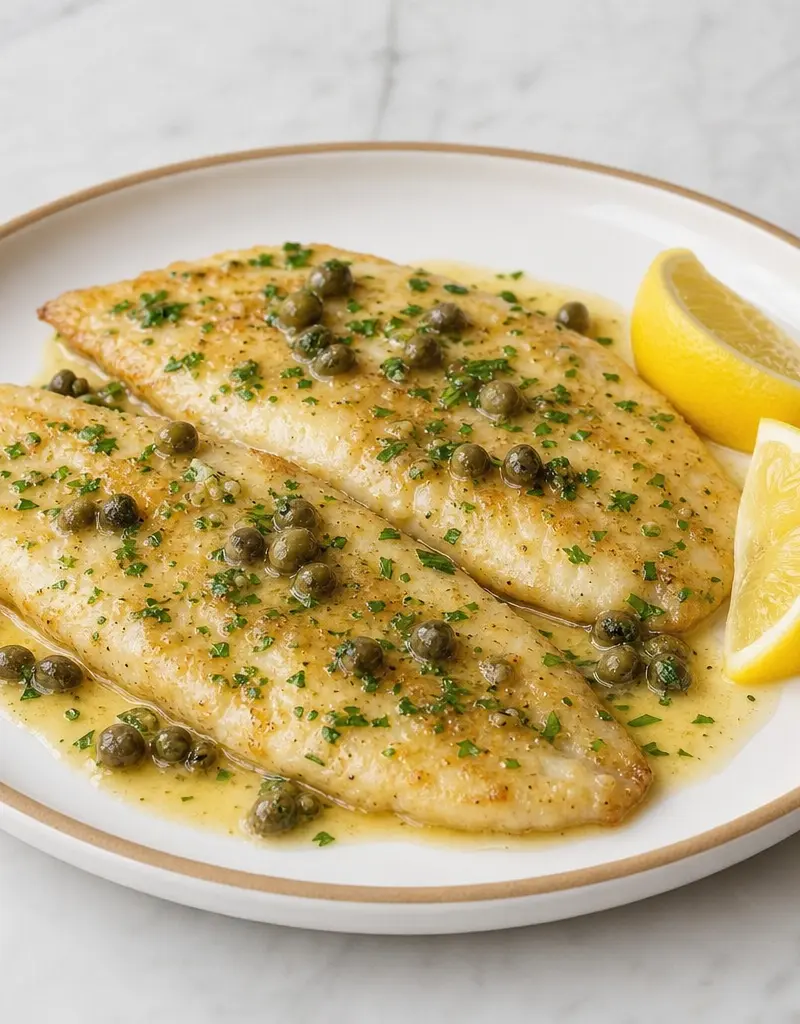 Fish Meunière with Capers prepared dish