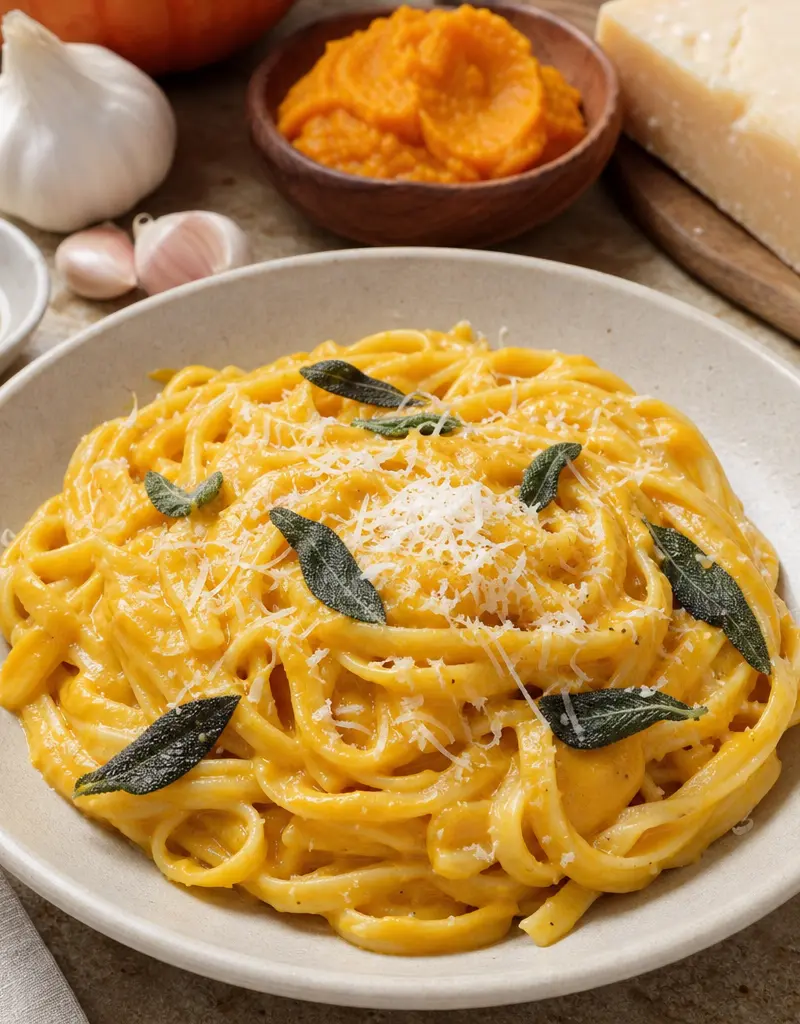 Creamy Pumpkin Pasta prepared dish
