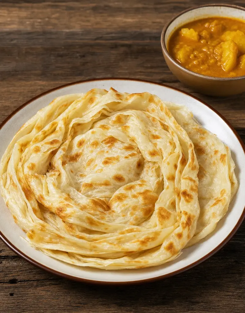 Buss Up Shut Paratha Roti prepared dish