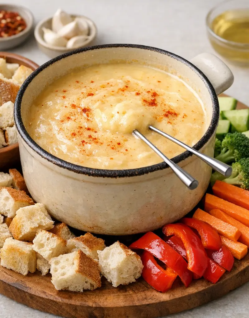 Spicy Cheese Fondue prepared dish