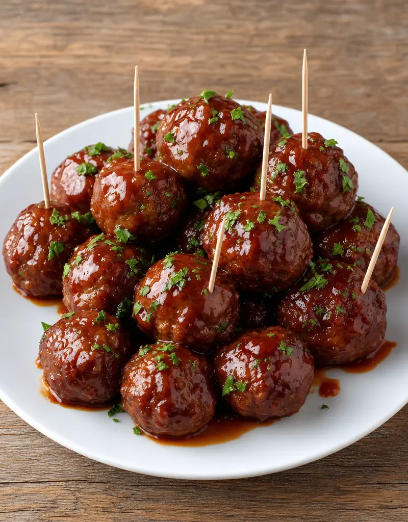 Barbecue Meatballs prepared dish