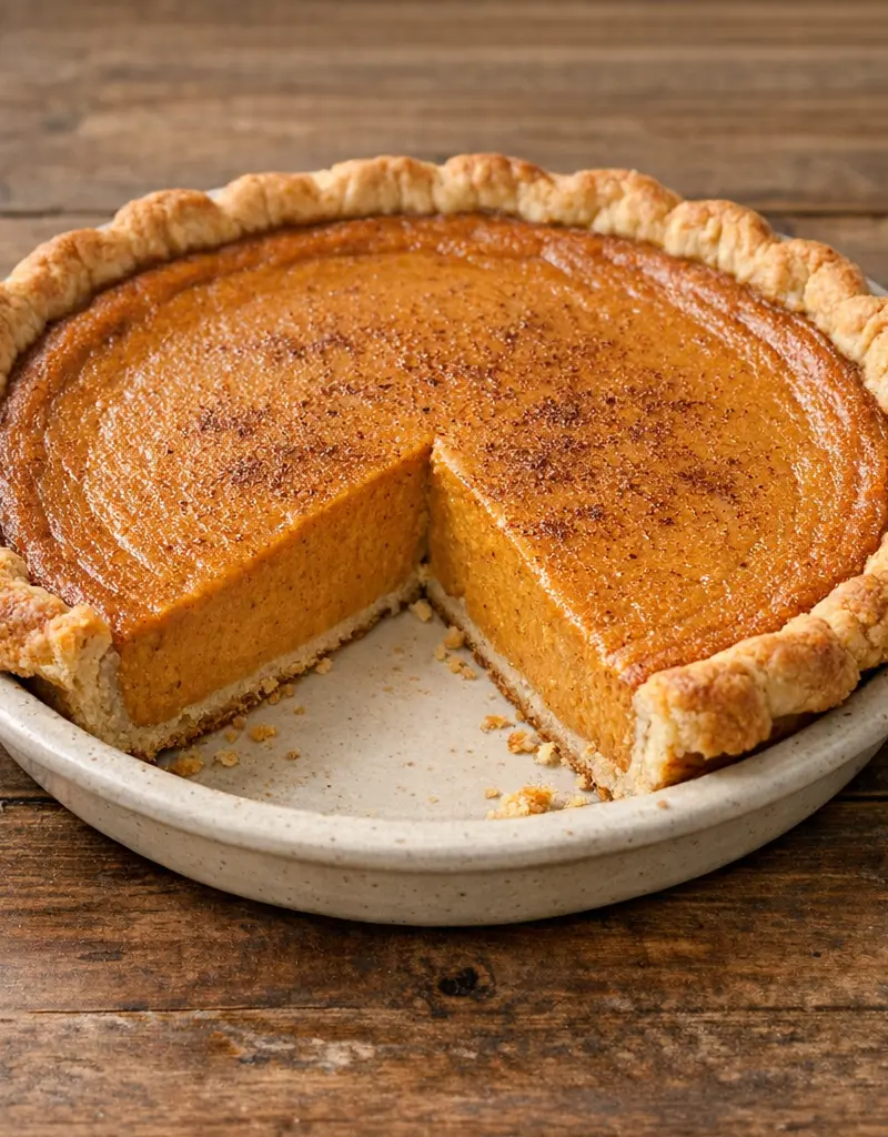 Honey Pumpkin Pie prepared dish